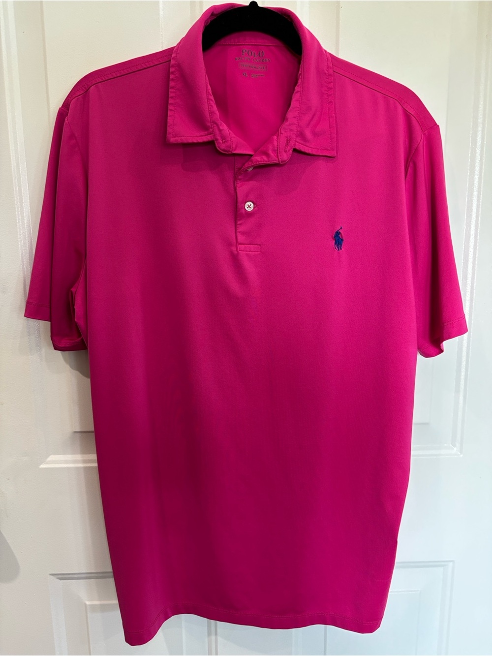 Polo by Ralph Lauren Men's Fuchsia Short-Sleeve Polo Shirt Size XL